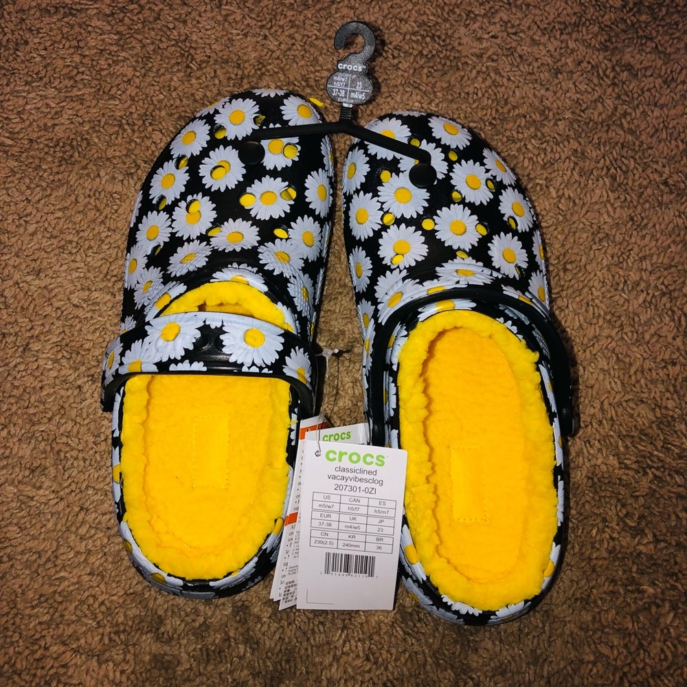 Brand new sunflower crocs